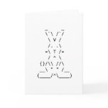 Happy Easter ASCII Bunny Art cards