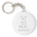 Happy Easter ASCII Bunny Art keychains
