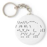 Happy Easter ASCII Bunny Art keychains