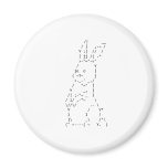 Happy Easter ASCII Bunny Art magnets