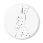 Happy Easter ASCII Bunny Art magnets