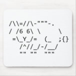 Happy Easter ASCII Bunny Art mousepads