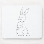 Happy Easter ASCII Bunny Art mousepads