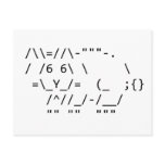 Happy Easter ASCII Bunny Art postcards