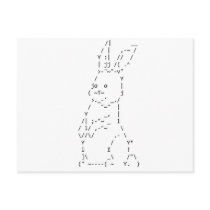 Happy Easter ASCII Bunny Art Postcard