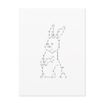 Happy Easter ASCII Bunny Art Postcards