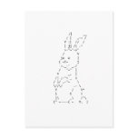 Happy Easter ASCII Bunny Art postcards