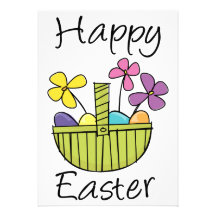Happy Easter Basket Personalized Invitation