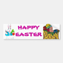 HAPPY EASTER bumper sticker