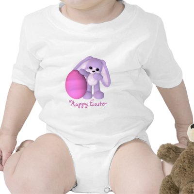 Happy Easter Bunny Giant Egg Tshirt by mariannegilliand