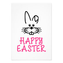 Happy easter bunny invite