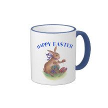 Happy easter bunny mug