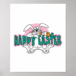 happy easter bunny rabbit posters