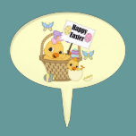 Happy Easter Chick cake picks