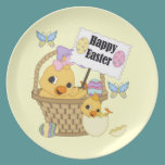 Happy Easter Chick plates
