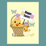 Happy Easter Chick postcards