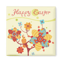 Happy Easter Chicks Magnet
