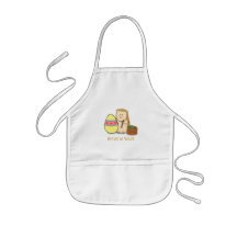 Happy Easter: Cute Hedgehog painting egg Aprons
