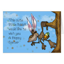Happy Easter Cute little Monkey Greeting Card