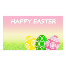 Happy Easter Eggs Business Card Template