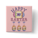Happy Easter Eggs Button
