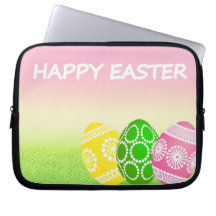 Happy Easter Eggs Computer Sleeve