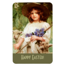 Happy Easter. Fine Art Easter Gift Magnet