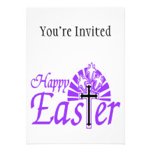 Happy Easter Flowers & Cross Card