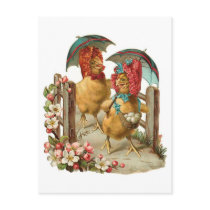 Happy Easter Hens Post Card