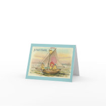 Happy Easter On A Sailboat Greeting Card