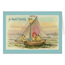 Happy Easter On A Sailboat Greeting Card