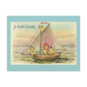 Happy Easter On A Sailboat postcards