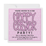 Happy Easter pink Party Invitation