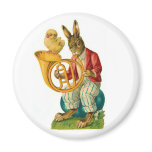 Happy Easter With French Horn Fridge Magnet