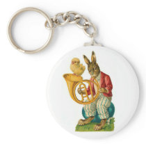 Happy Easter With French Horn Key Chain