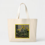 Happy Easter Yellow Easter Flags Lilies Canvas Bag