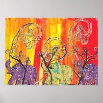 Happy Elephant Parade Print