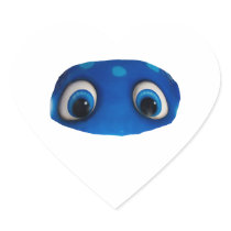 Happy Eyes Blue Cutout Sticker