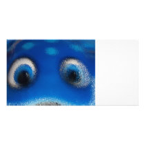 Happy Eyes Stingray Blue Ripple Personalised Photo Card