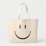 Happy Face: Black Tote Bag