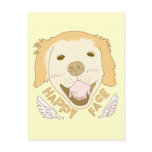 Happy Face Dog Doodle Art Postcard