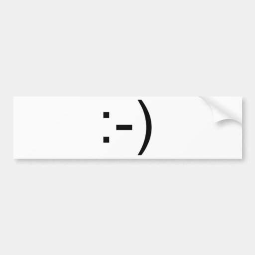 Happy face emoticon! bumper sticker