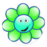 Happy Face Flower Stickers