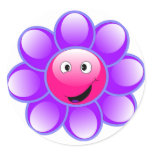 Happy Face Flower Stickers