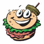happy face hamburger photo cutouts