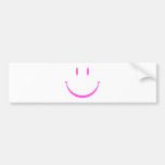 Happy Face: Pink Bumper Stickers