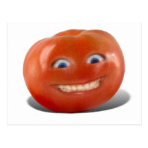 Happy Face Smiling Tomato Postcards