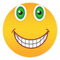 Happy face stickers