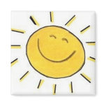 Happy Face Sun - Magnet