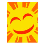 HAPPY FACE SUNSHINE POSTCARD